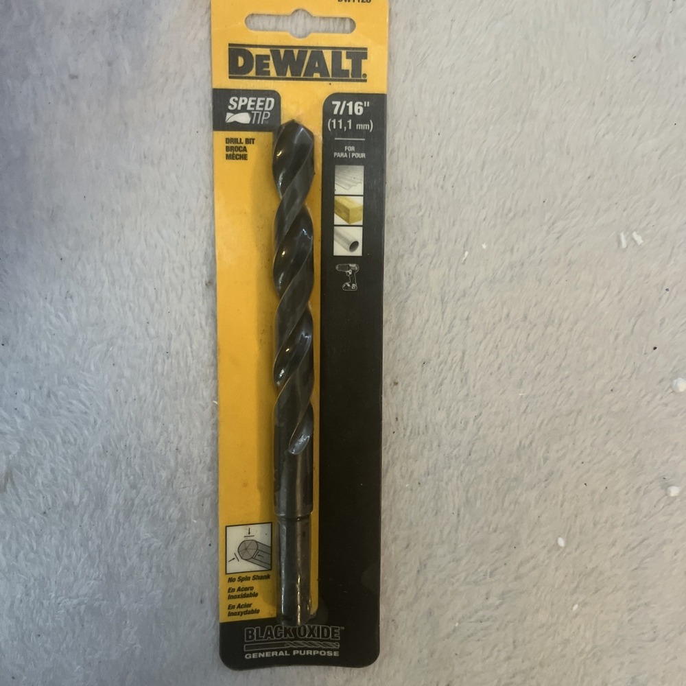 DeWalt 7/16 in. Speed Tip Point Drill Bit, DW1128 "BLACK‎ OXIDE"